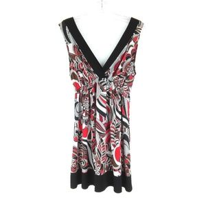 Akoya Dress Tunic Sz M Red Black